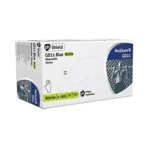Shield Powder Free Nitrile Micro Textured Disposable Gloves Medium
