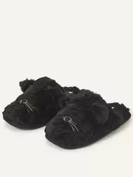 Accessorize Cat Mule, Black, Size S, Women