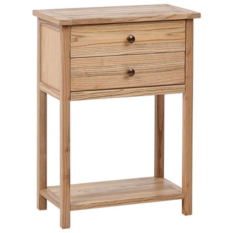 Beliani Console Table Salton Sassafras Wood Brown