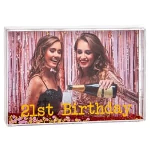 Glitzy Fun Frame 21st Birthday