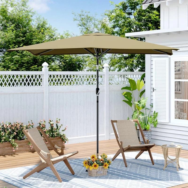 Breeins Waterproof Rectangular Parasol for Outdoor Beige unisex One size