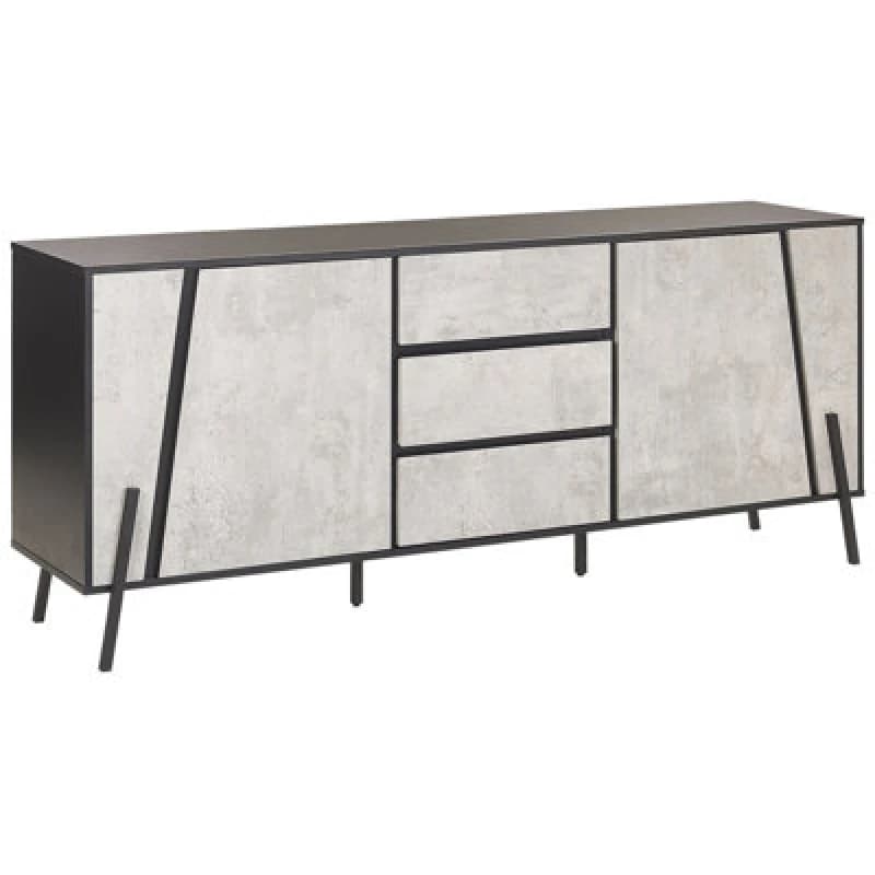 Beliani 2 Door Sideboard Blackpool Grey Concrete Effect