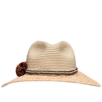 Biba Straw Pom Hat - Neutral
