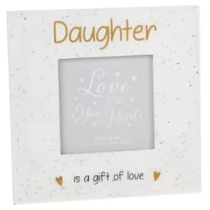 Glitter Words Frame 3x3 Daughter