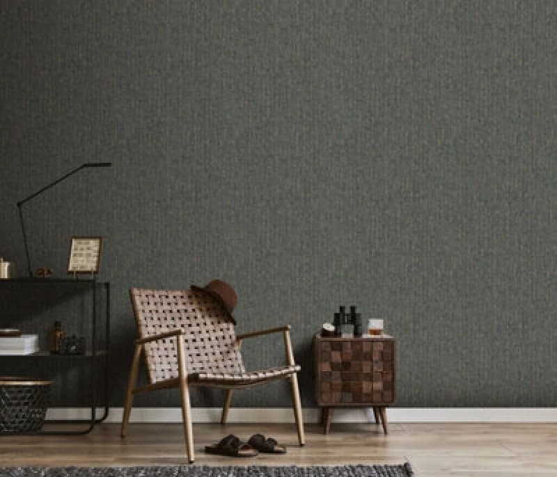Erismann Wallpaper Shadow Veil Anthracite
