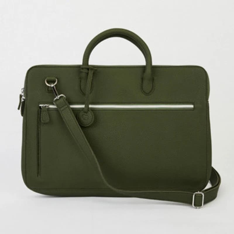 Goodeehoo Balsas Document Laptop Bag - Olive Green