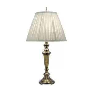 Elstead Roosevelt - 1 Light Table Lamp Burnished Brass, E27