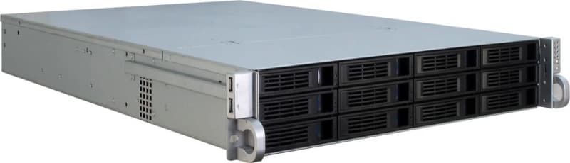 Inter-Tech IPC 2U-2412 Rack Black. Silver