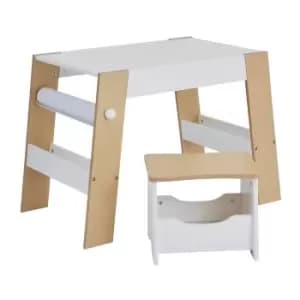 Kids Play Table and Storage Stool