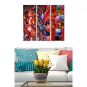 MDF811111 Multicolor Decorative MDF Painting (3 Pieces)