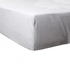 Love My Sleep Fitted Flannel Sheet - White