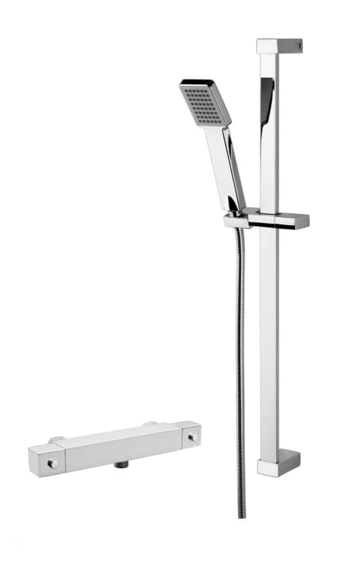 Balterley Thermostatic Bar Valve Rectangular Slide Rail Silver unisex