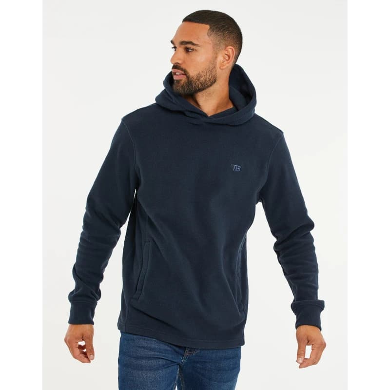 Threadbare 'Ryan' Microfleece Overhead Hoodie Navy