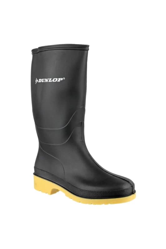 Dunlop 'Dulls' Plain PVC Wellingtons Black male