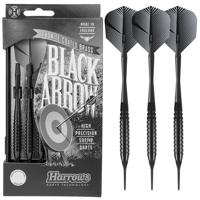 Harrows Darts Black Arrow Softip Darts Black One Size
