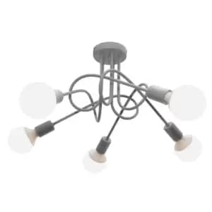 Oxford Multi Arm Semi Flush Ceiling Light Grey 50cm