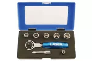 Laser Tools 5530 Mini Alldrive Socket Set 1/4"D 8-13mm 8pc