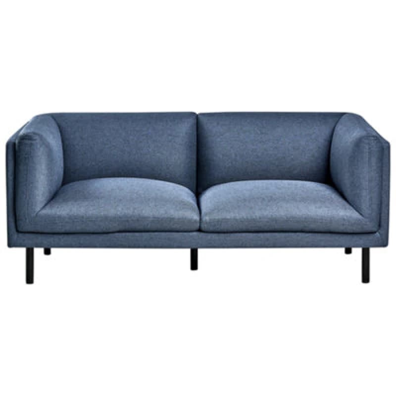 Beliani Sofa 2 Seater Vorgod Fabric Dark Blue