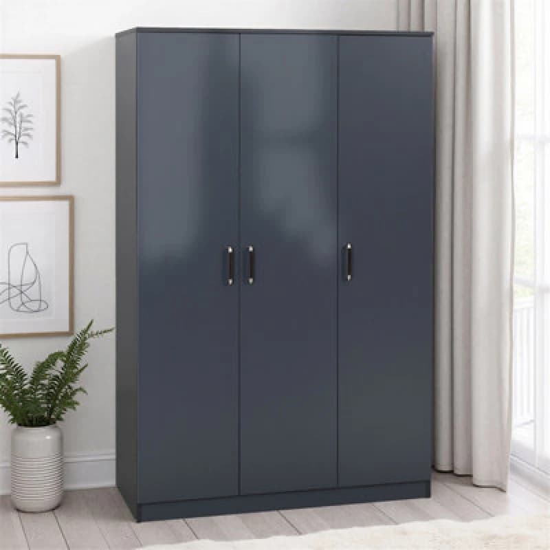 Seconique Dakota 3 Door Wardrobe Dark Grey