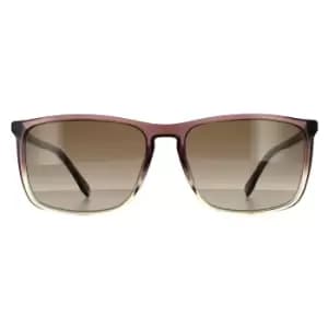 Square Brown Grey Brown Gradient Sunglasses