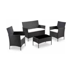 Newport Black 4PC Garden Set & Cover