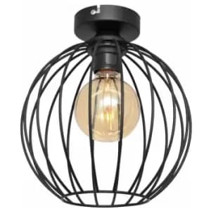 Helam Mercure Semi Flush Light Black 24cm