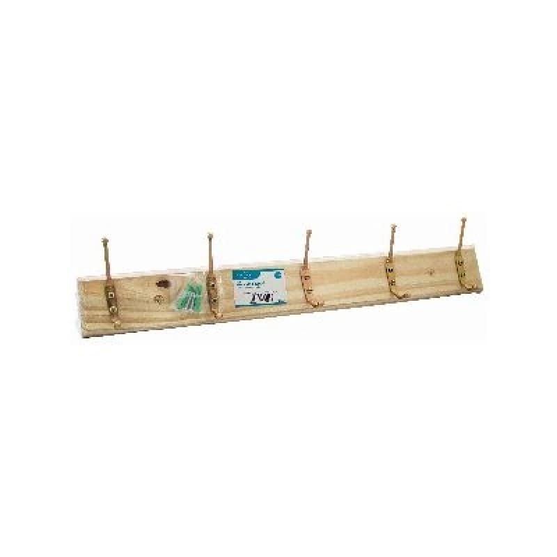 Ashley 5 Hook Hat And Coat Rack - Pine