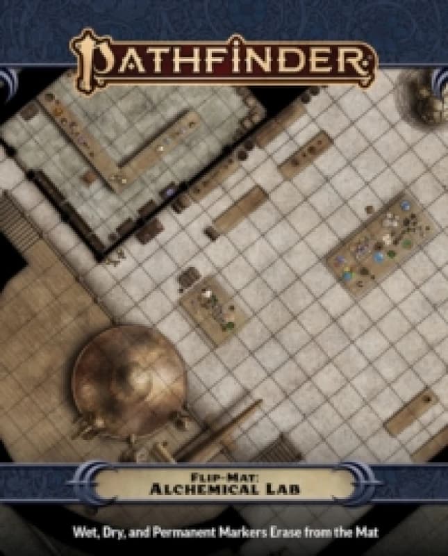 Pathfinder Flip-Mat: Alchemical Lab Sheet map, folded