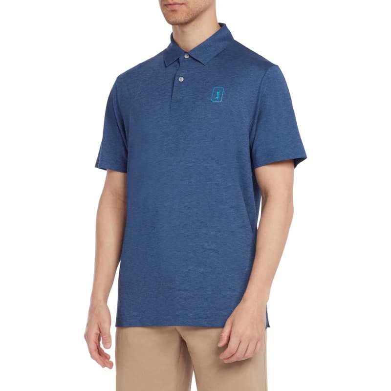 PGA Tour Space Dye Polo - Blue Blue S