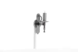 Mitre 1 Light Sterling Iron Single Wall Light