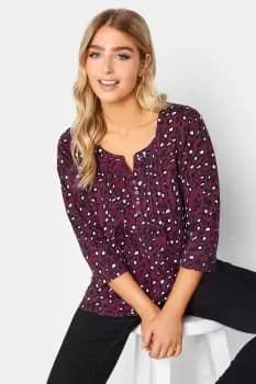 Printed Henley Top