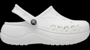 Crocs Baya Platform Clogs Women White 8