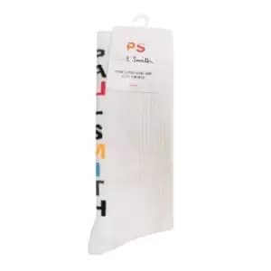Ps Paul Smith Word 1 Pack Socks - White