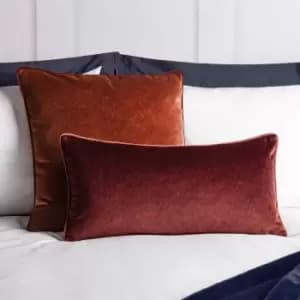 Paoletti Torto Rectangular Polyester Filled Cushion Marsala Red/Russet