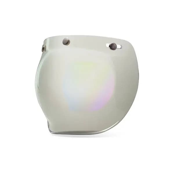 Bell Custom 500 3-Snap Bubble Shield Iridium Silver Size