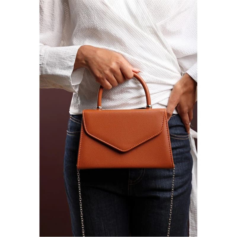 Wheres That From Structured Top Handle Shoulder Bag Dark Brown female One Size