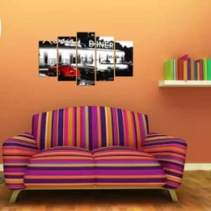 5PMX-030 Multicolor Decorative MDF Painting (5 Pieces)