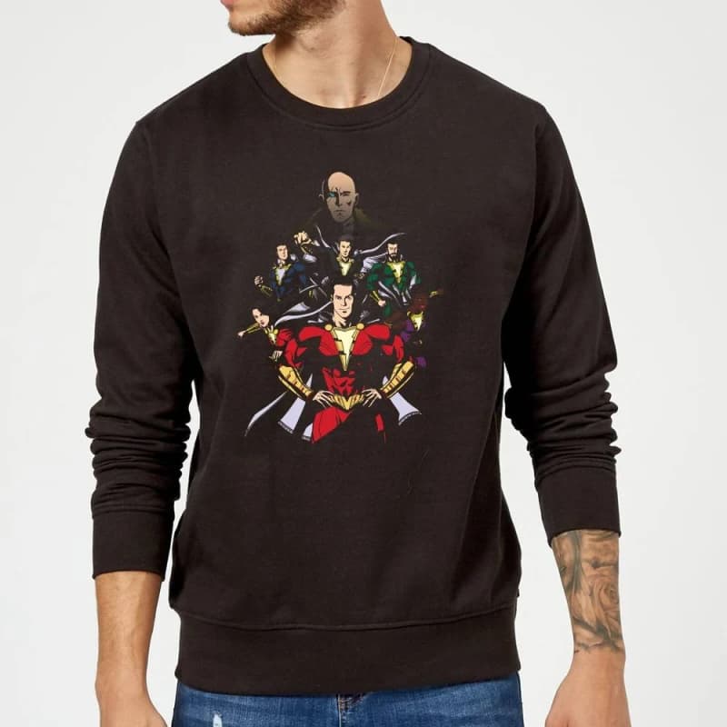 Shazam Team Up Sweatshirt - Black - L