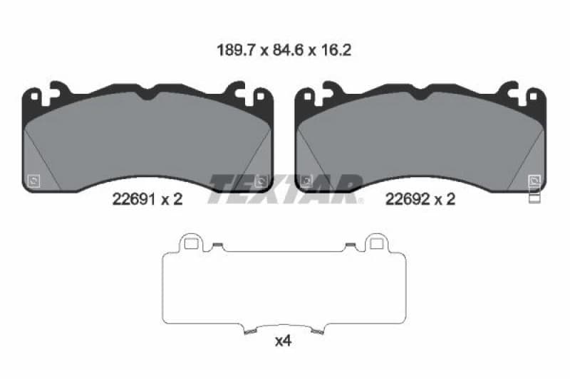 Brake pad set TEXTAR 2269101
