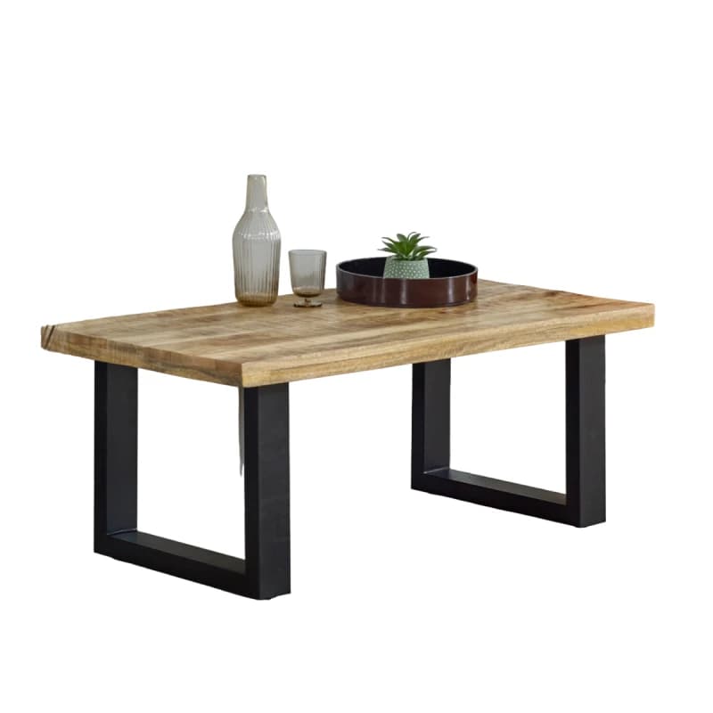 Indian Hub Surrey Solid Wood & Metal Coffee Table