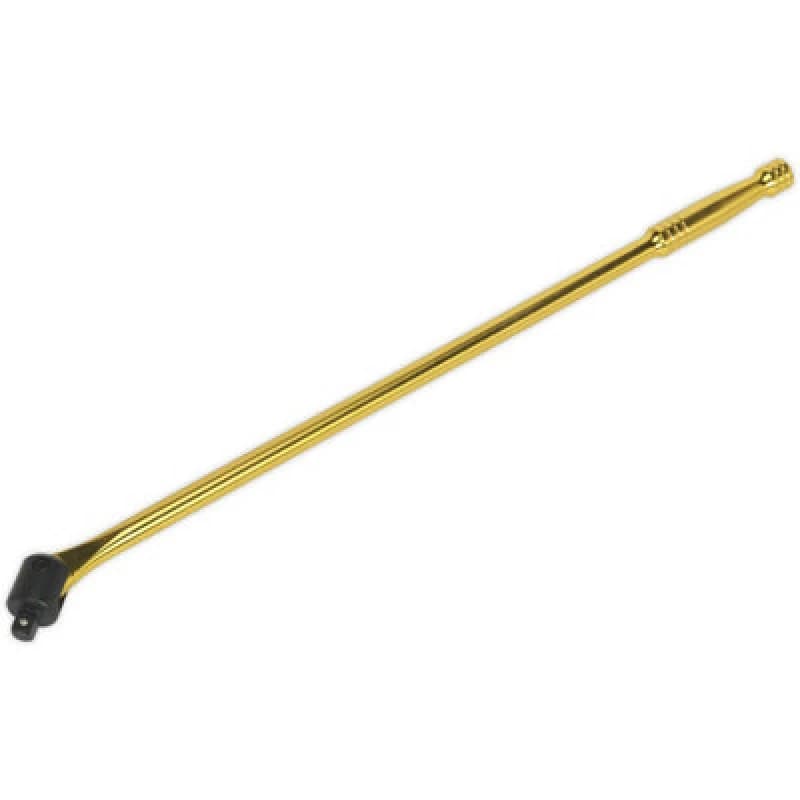 Loops 600mm Breaker Pull Bar - Replaceable 1/2" Sq Drive Knuckle - Gold Chrome Finish Multi