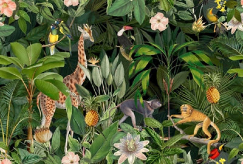 As Creation Nostalgic Animals Digital Mural 400Cm X 270Cm