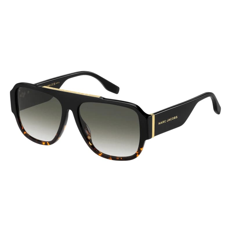 Marc Jacobs Marc Rectangular Black Havana male 58 cm
