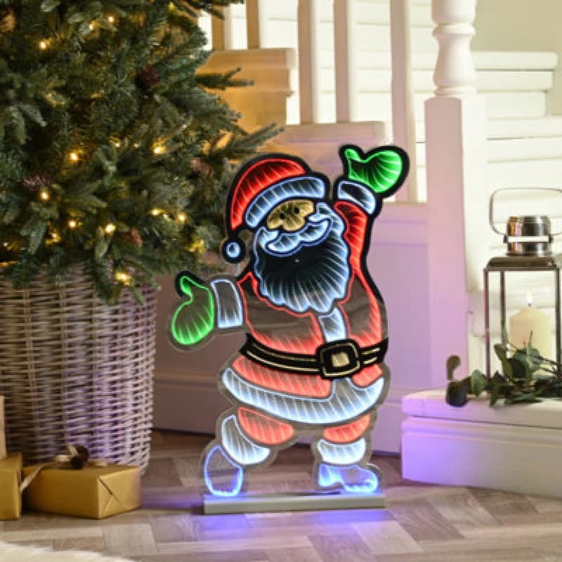 Festive 60cm Santa Infinity Light
