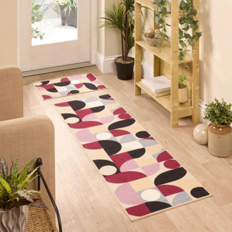 My Mat Printed Loop Purple Geo 2pcs Door Mats 40x60 &50x150cm Multi 71755204000
