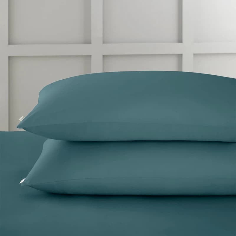 Bianca '400 Thread Count Cotton Sateen' Standard Pillowcases Teal