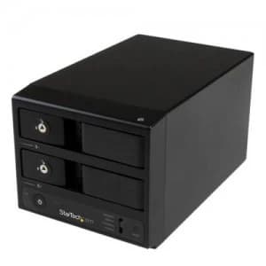 USB3 eSATA DualBay Trayless 3.5 HDD Case