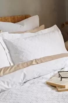 'Waffle Cotton Circle' Pillowcase Pair