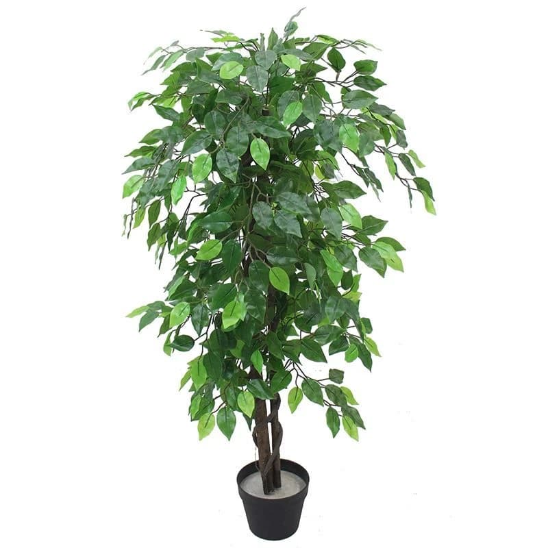 Leaf 120cm Artificial Ficus Tree / Plant - Large Bushy Shape Green