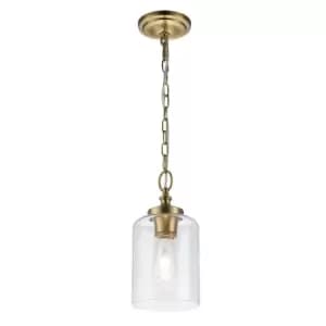 Feiss Hounslow Dome Pendant Ceiling Light Burnished Brass